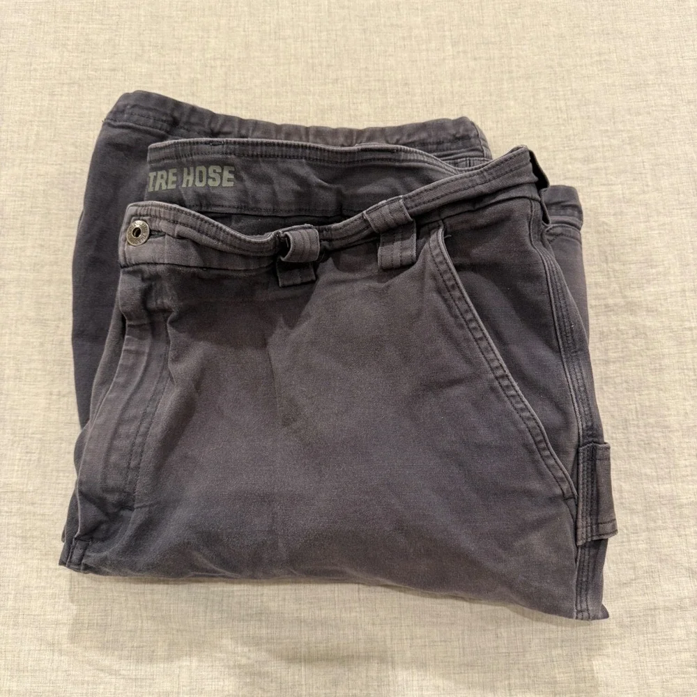 Duluth Trading Co Flex Fire Hose Cargo Shorts Mens 46 Gray Workwear Cotton